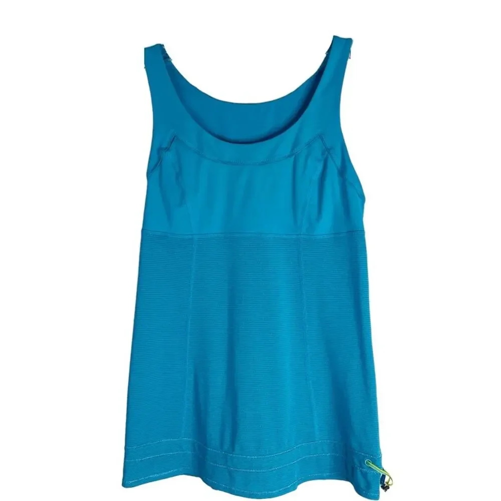 Lululemon blue Ra Ta Ta topper cinch athletic activewear tank top 6